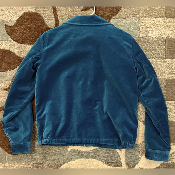 Brixton Brxtn Exclusive Utopia Jacket Cotton Velour Work Jacket in Sapphire - Picture 6 of 9